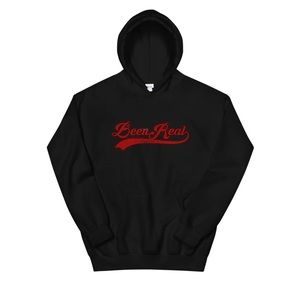 Been Real Apparel x Signature Logo Hoodie x Black & Red x BeenRealApparel.com